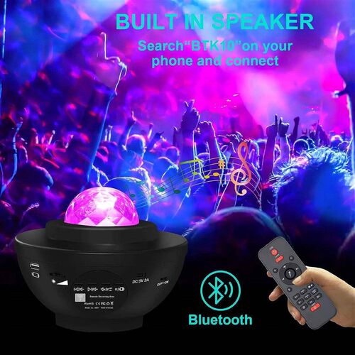 Colorful Starry Projector Galaxy Night Light Child Bluetooth