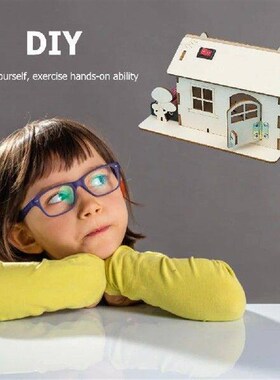 Simulation Cabin Wooden Child 3D Handmade Wood House Model