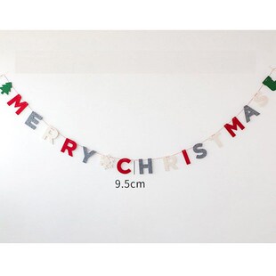 Wool Year Christmas Garland Decor New Triangle Banner Felt