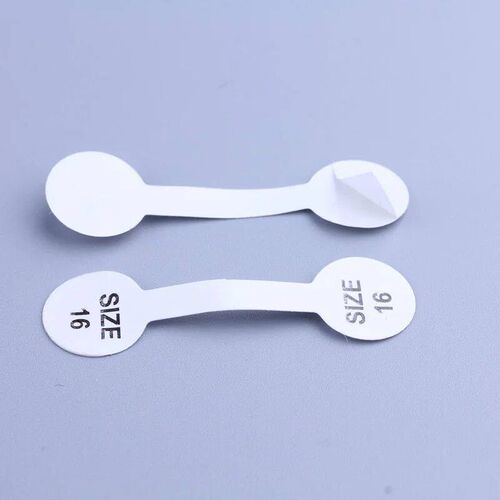 100pcs Ring Size Printed Tags Self-adhesive, glue ends adhes