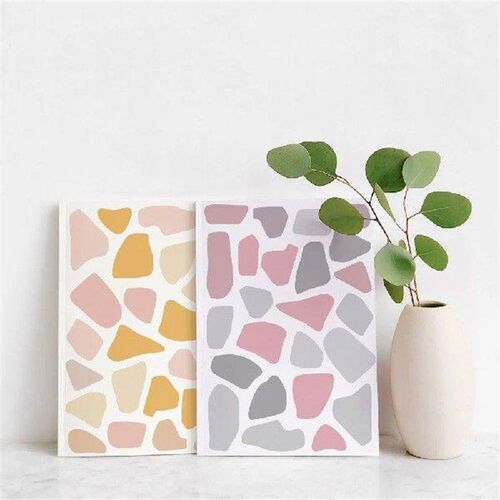Creative 144pcs Terrazzo Color Stones Bedroom PVC Wall