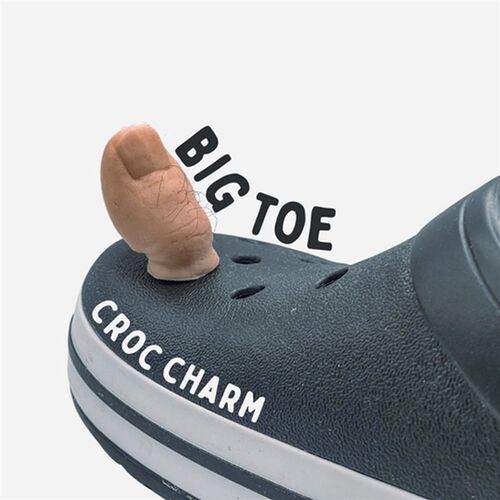 跨境新品 Big Toe Croc Charm 搞怪洞洞鞋大拇指大脚趾装饰品