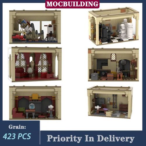 Office Dorm Modular Castle - House Kitchen Library Model Bui