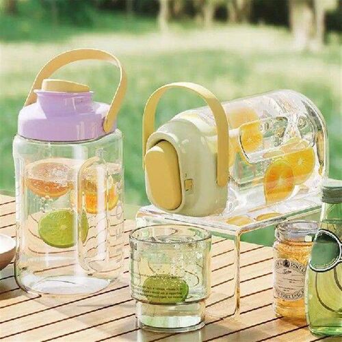 Mason Jar Pitcher Airtight Jug Juice Container Drink