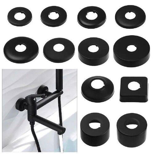 1Pcs Black Shower Faucet Decorative Cover Chrome Finish