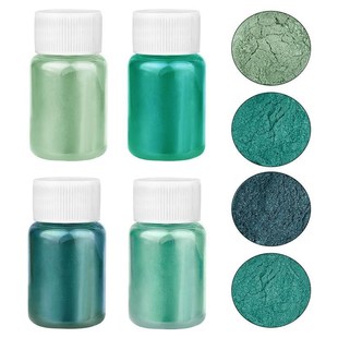 4Colors/Box Mica Powder Powdered Pigments Set Epoxy Resin Dy