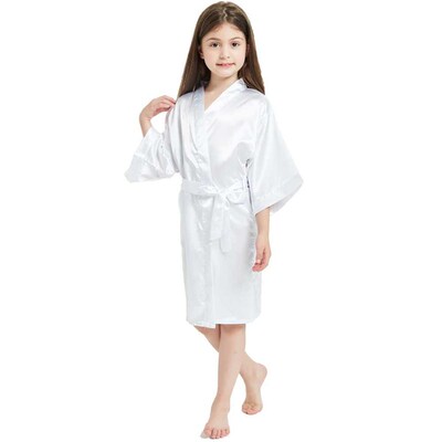 Girl Sleepwear Kimono Robe Wedding Party Flower Baby Nightdr