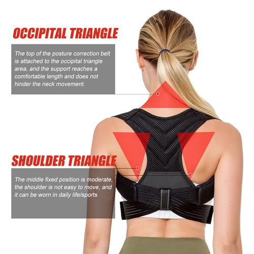 Adjustable Posture Corrector Breathable Back Straightener, U