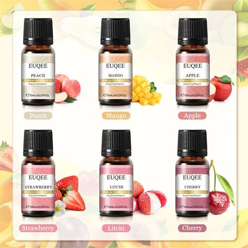 EUQEE 6pcs/set Fragrance Oil Gift Kit For Diffuser Coffee Ba