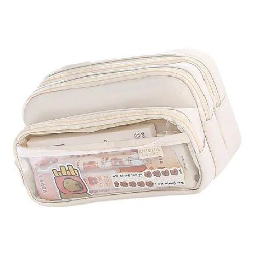 Multifunctional Transparent Pencil Case Student Large
