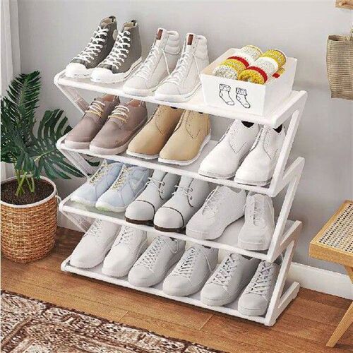 Durable 4-Tier Shoe Hanger Thicken Z-Shape Shoe Rack Space