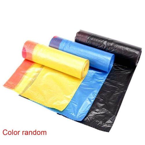 15pcs/1 Roll Portable Random Color 20L Drawstring Trash Bag