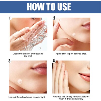 144Pcs Skin Tag Remover Patches Mole Wart Removing Sticker N