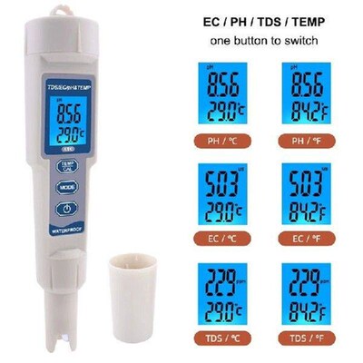 4 In 1 TDS PH Meter PH/TDS/EC/Temperature Meter Digital