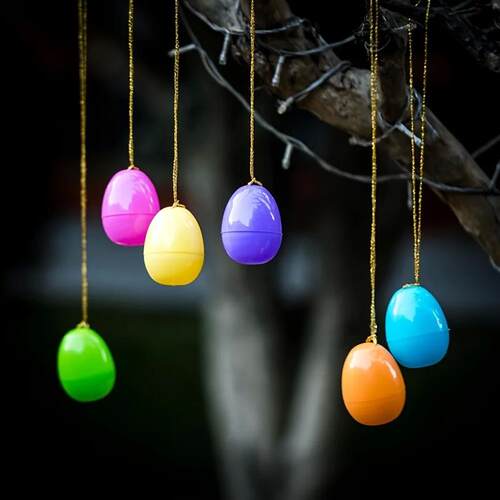 100PCS Plastic Easter Eggs Fillable Plastic Egg Kids Toy Col