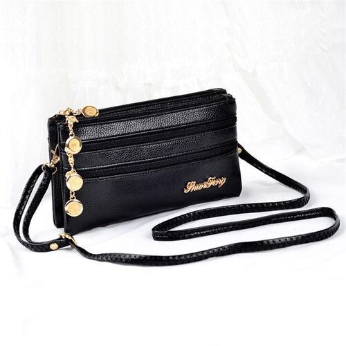Personality Five Zipper Soft Leather Small Shoulder Crossbod