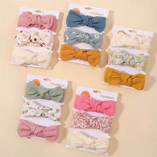 3Pcs/set Baby Girls Headband Infant Hair Accessories Bow New