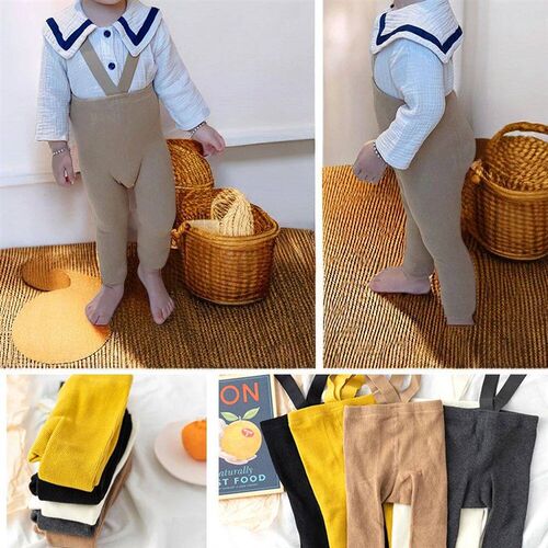 Newborn Baby Tights with Suspender Knitted High Waisted Todd