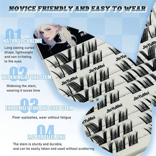 Butterfly False Eyelashes Mixed Length Novice Friendly Thick