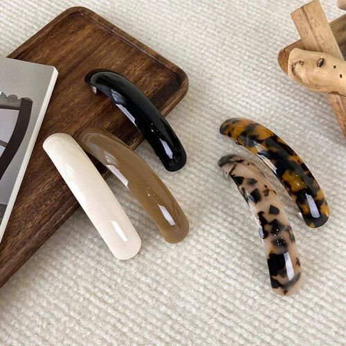 Retro Leopard Hairpins Spring Clip Colorful Acetate Hair Cli
