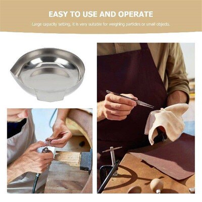 2 Pcs Stainless Steel Weighing Pan Scales Mini Food Kitchen