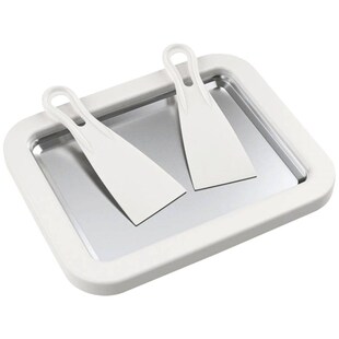 Ice Cream Maker Pan with 2 Scrapers Multifunctional Cold Swe