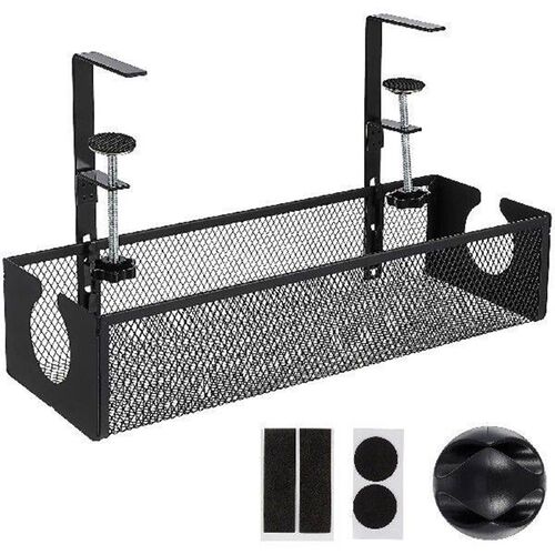Cable Management Clamp to Desk Storage Basket Office Under