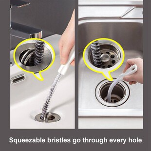 Pipe Dredging Brush Bathroom Hair Sewer Sink Cleaning Brush