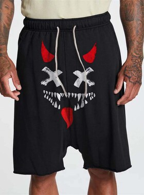 -Spring new European station loose 5 points pants large size