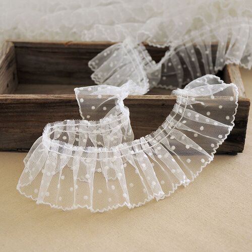 6CM Wide Modern Wavelet Pleated Mesh Yarn Three-dimensional