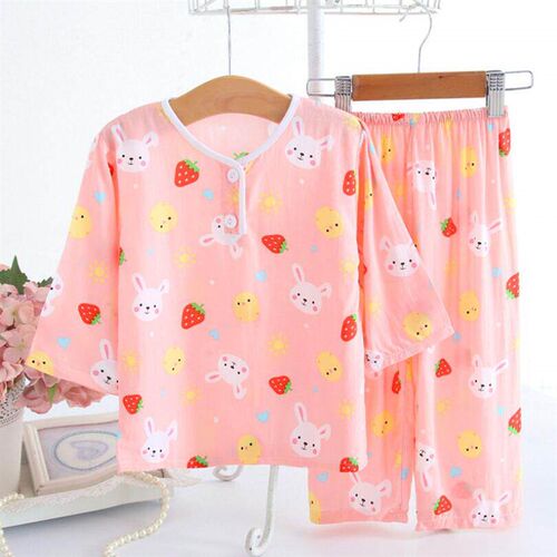 Baby Boys Girls Summer Cotton Sleepwear 1-11T Kids Homewear