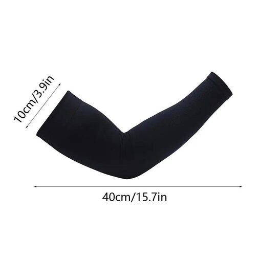 1 Pair Summer Sunscreen Sleeves Ice Silk Mens Plus Size Arm