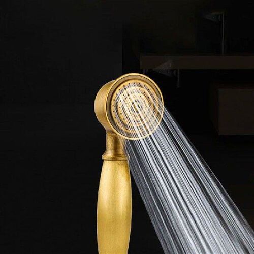 Retro Brass Hand-held Shower Head High Pressure Water Flow