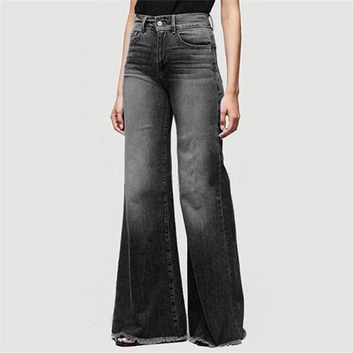 Women Wide Leg Jeans High Waist Plus Size Ladies Jeans Slimm