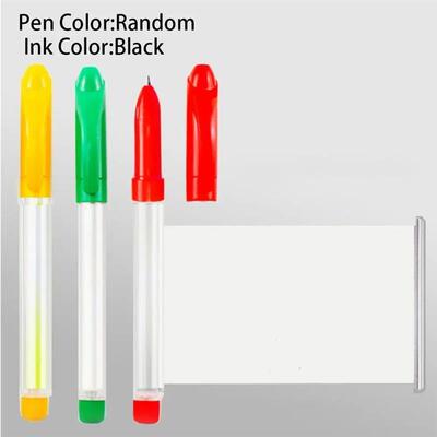 1PC Black Gel Pen with Retractable Blank Scroll ABS and Coat