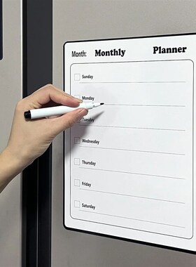 21x28cm Rewritable Monthly Weekly Planner Fridge Magnets Cre