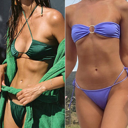 Folds Bikini 2021 Swimsuit Push Up Bikini Set Bathing Suit W