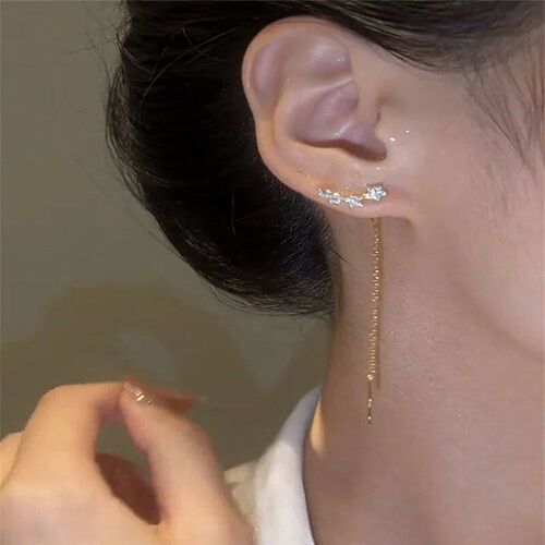 rendy Long Wire Tassel Thread Chain Climb Star Heart Beads P