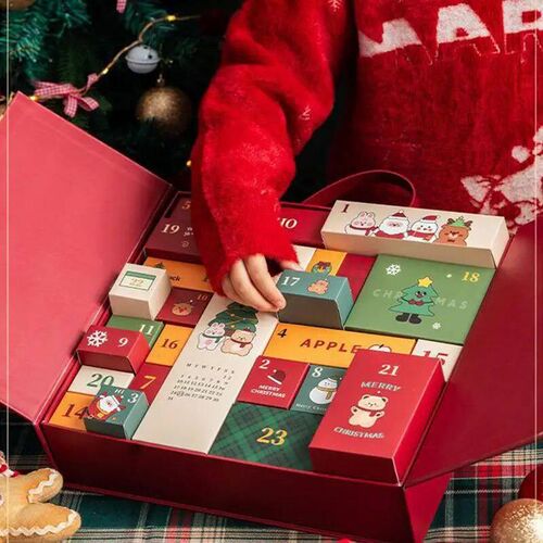 Fillable Advent Calendar Box Christmas Gift Wrap Box 24 Days