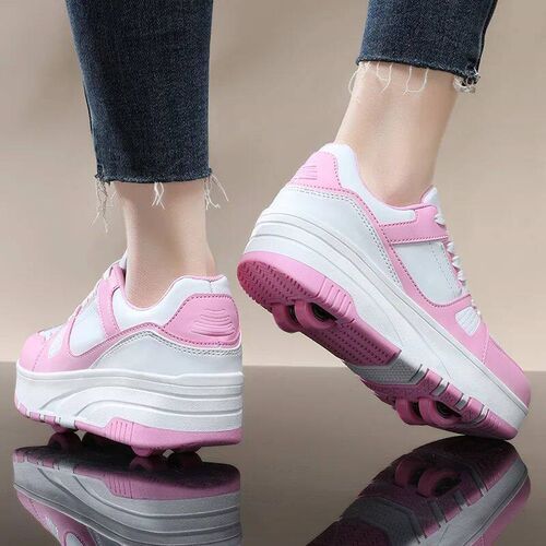 Four wheel roller shoes Boys girls walking shoes Casual outd