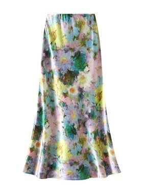 High-end Feeling Dizzy Oil Painting Skirt 2025 Fashion Tempe