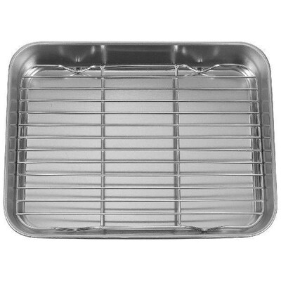 Cooking Grill Pan with Grid Cooling Rack Baking for Oven