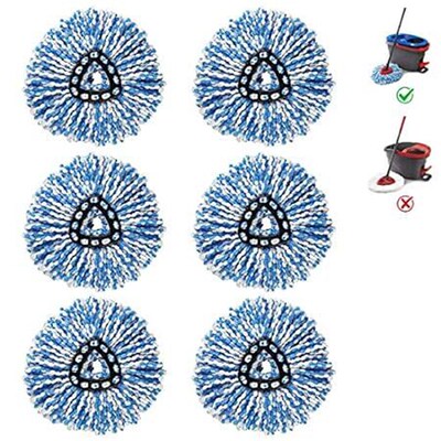 BonusLife 6-Pack Mop Head for O-Ceda RinseClean Spin Mop