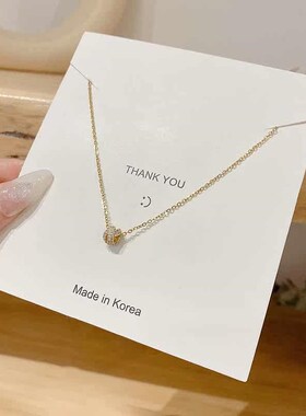 Design sense zircon cross circle pendant female personality