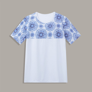 Summer new tend mens loose short sleeve bottomed mens T-sh