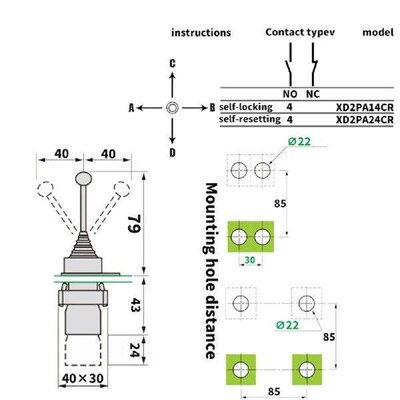 Industrial Joystick Switch with Modular Design 4 ition