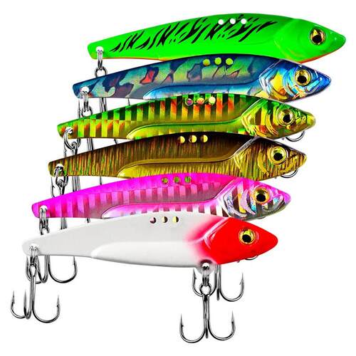 1PCS Metal VIB 5/7/12/17/20g Fishing Lure Vibration Spoon Ha