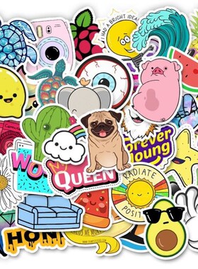 50PCS Cool Summer Vsco Stickers Pack Pink Girl Anime Stiker
