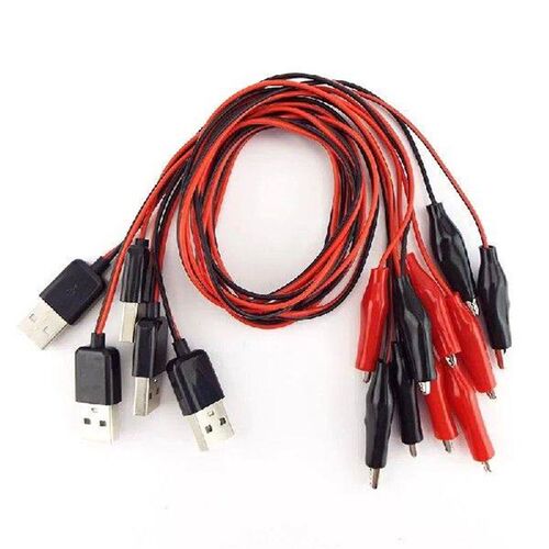 Alligator Test Clips Clamp to USB Male Female Connector