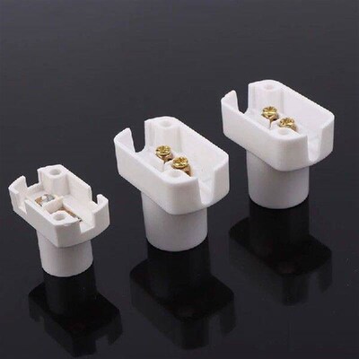 1Pc White Mini Screw Lamp Base E12 E14 E17 Supporto Lamp
